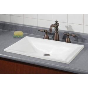 Cheviot Estoril Bathroom Drop In Sink 22x15 White