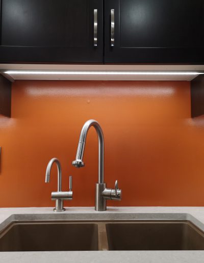 Orange Backsplash Kitchen