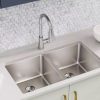 elkay sink kitchen view with tile backsplash