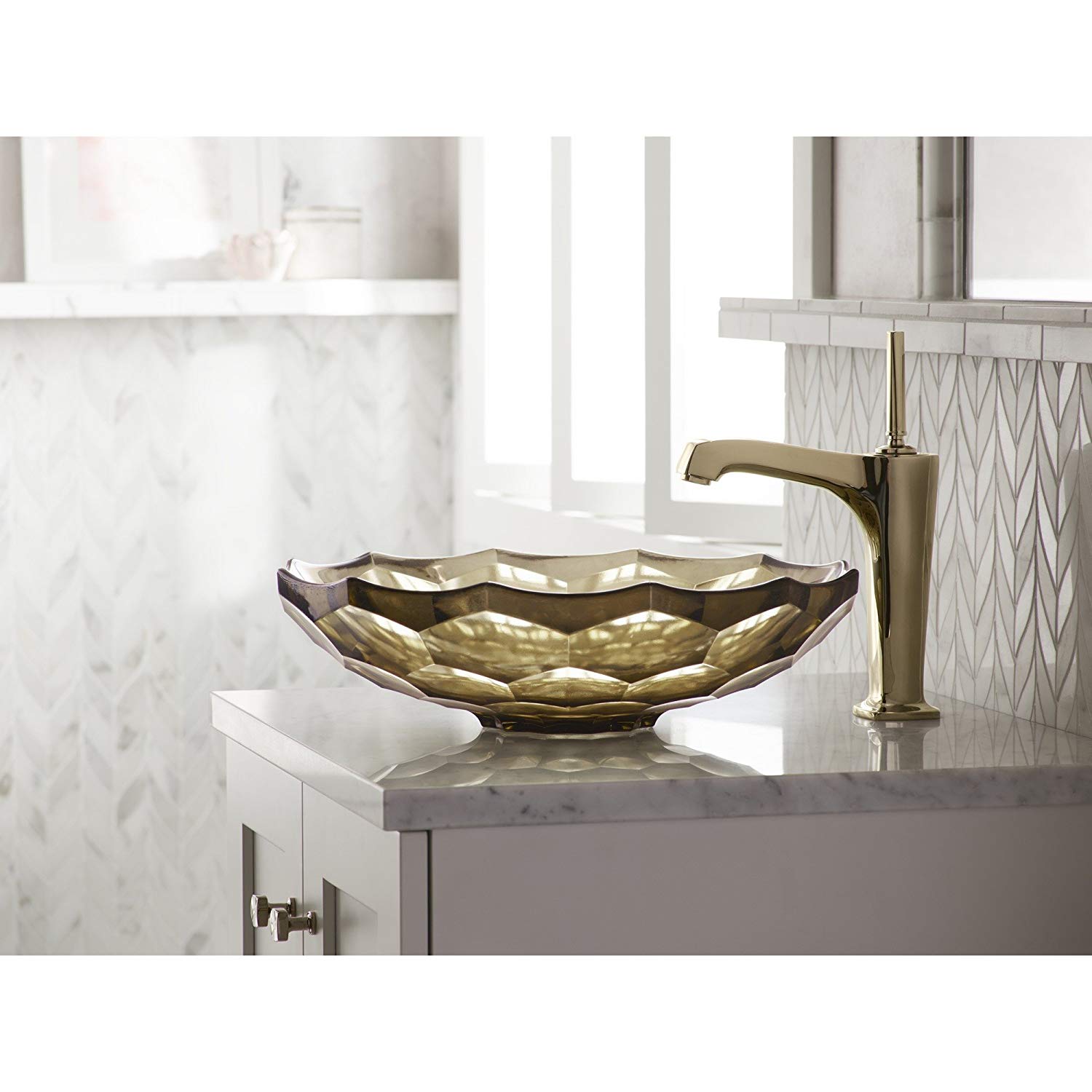 kohler forte bathroom faucet Kohler briolette glass vessel sink