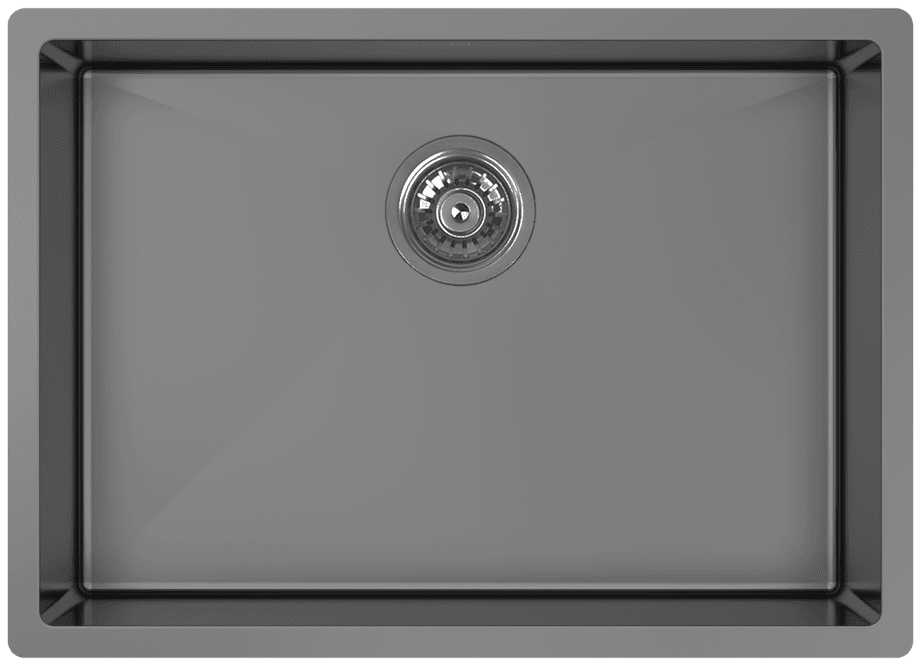 CAC584-BK-T Zomodo CAC584-BK- Cayman, Lrg Single Sink - Undermount + Bottom Grid + Waste Cover, 16ga, R10