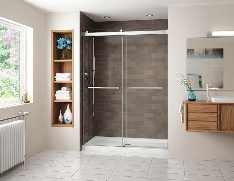 Fleurco GEMINI 54 Inch In-Line Frameless Sliding Door