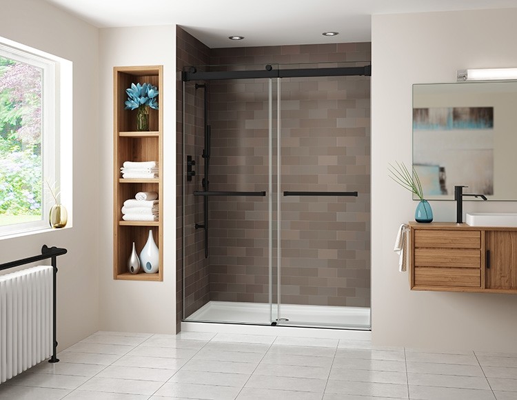 Fleurco GEMINI 54 Inch In-Line Frameless Sliding Door