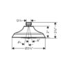 Hansgrohe 04780000 Joleena Showerhead 150 1 Jet Chrome 2