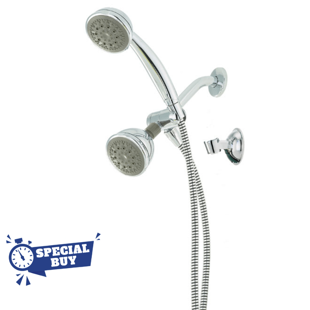 Delta 5-Setting Combo Showerhead and hand shower
