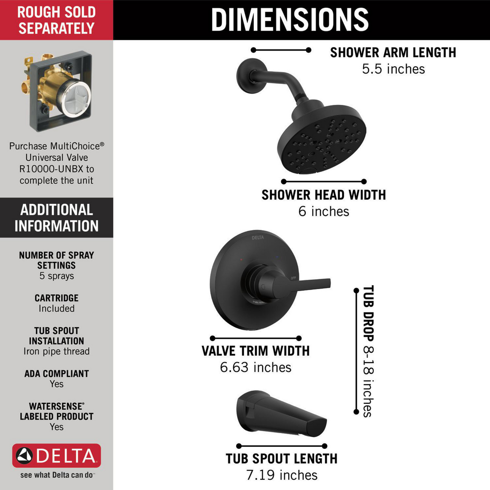 T14472-BL_ShowerSpecs_Infographic_WEB GALEON 14S Tub Shower Trim with H2OKinetic