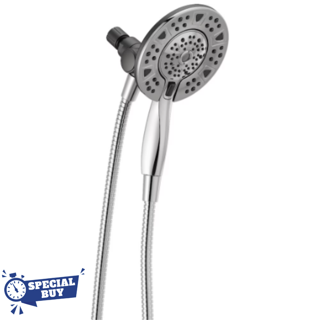 Delta In2ition Two-in-One 4-Spray Dual Wall Mount Fixed and Handheld Shower Head