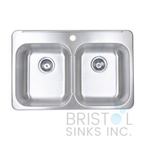 Bristol Double Bowl 1-Hole Drop In Kitchen Sink