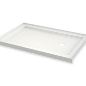 Maax B3Round 6032 Acrylic Alcove Shower Base in White