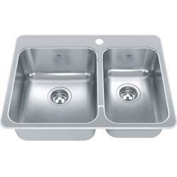 Kindred Drop-In Bowl Half Top Mount Kitchen Sink
