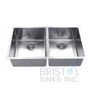 Bristol B1611 Double Bowl Undermount Stainless Steel Kitchen Sink