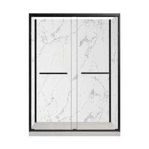 Contractor Solutions Milan Shower Kit with Shower Walls, Shower Door and Shower Base
